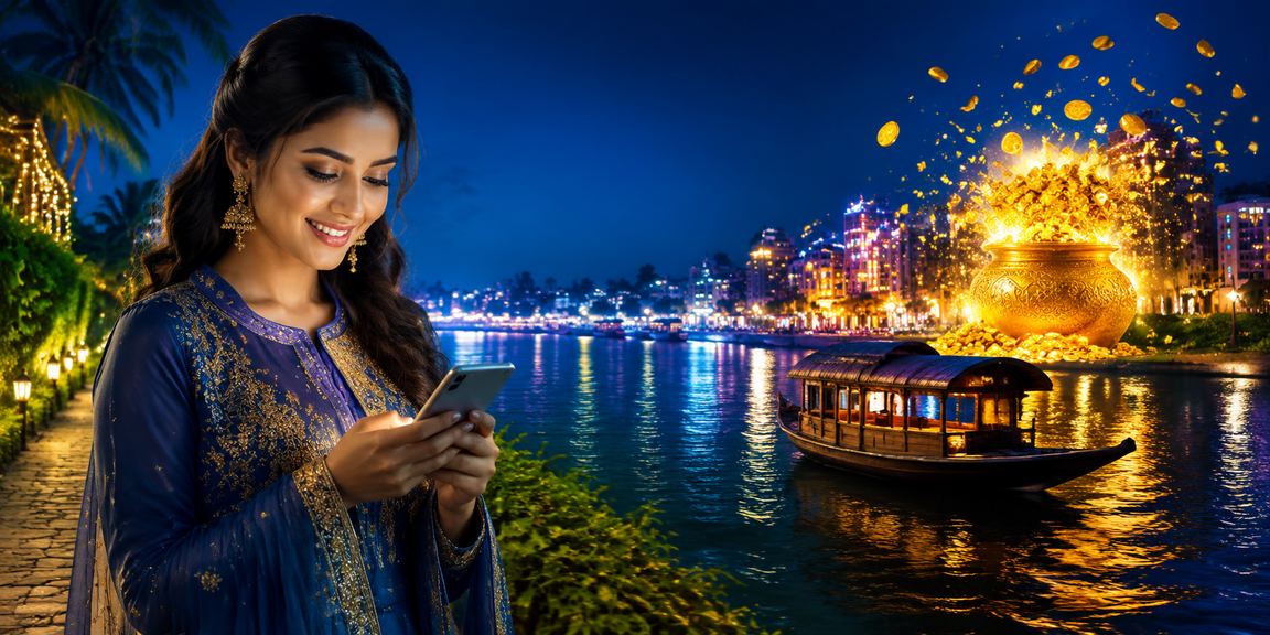 কুমিল্লার চা বাগানে মোবাইলে লটারি ও ক্যাসিনো গেম খেলছেন একজন খেলোয়াড়